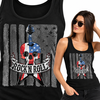 TANK TOP DAMSKI HORROR ROCK N ROLL GUITAR